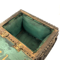 A.L's Marvelous Old Chip Carved Tramp Art Pedestal Box