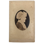 Yeaw & Co Antique Woman In Profile Carte de Visite (?)