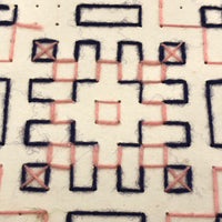 SOLD (RT) Amazing Antique Child's Album of Paper Weavings, Paper Foldings, and Sewn Drawings