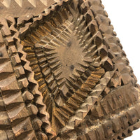A.L's Marvelous Old Chip Carved Tramp Art Pedestal Box