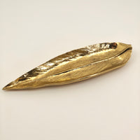 Mid-Century Brass Virginia Metalcrafter's"Butterfly Bush" Leaf-Shaped Tray