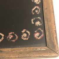 Sweet Old Floral Petit Point on Dark Blue Wool