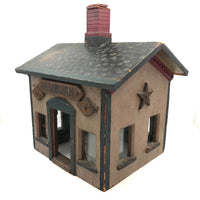 Earlyish 20th Century Large Wooden Folk Art "Auburn" Station