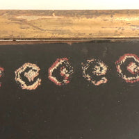 Sweet Old Floral Petit Point on Dark Blue Wool