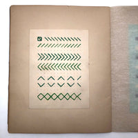 SOLD (RT) Amazing Antique Child's Album of Paper Weavings, Paper Foldings, and Sewn Drawings