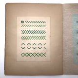 SOLD (RT) Amazing Antique Child's Album of Paper Weavings, Paper Foldings, and Sewn Drawings