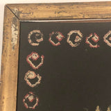 Sweet Old Floral Petit Point on Dark Blue Wool