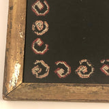 Sweet Old Floral Petit Point on Dark Blue Wool