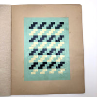 SOLD (RT) Amazing Antique Child's Album of Paper Weavings, Paper Foldings, and Sewn Drawings