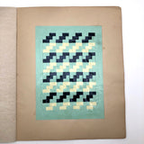 SOLD (RT) Amazing Antique Child's Album of Paper Weavings, Paper Foldings, and Sewn Drawings