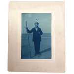 Late 19th Century Cyanotype of "Mr. Thayer" on Beach