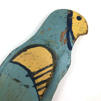 Painterly Large Perching Folk Art Parrot