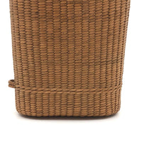 Early 20th C. Finely Woven Wicker Covered French Flask with Original Stopper