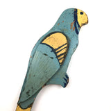 Painterly Large Perching Folk Art Parrot