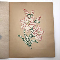 SOLD (RT) Amazing Antique Child's Album of Paper Weavings, Paper Foldings, and Sewn Drawings