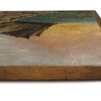 Luminous 1899 E.C. Clark Oil on Chamfered Wood Panel Seascape