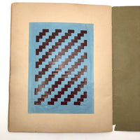 SOLD (RT) Amazing Antique Child's Album of Paper Weavings, Paper Foldings, and Sewn Drawings