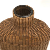 Early 20th C. Finely Woven Wicker Covered French Flask with Original Stopper