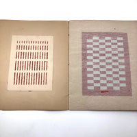 SOLD (RT) Amazing Antique Child's Album of Paper Weavings, Paper Foldings, and Sewn Drawings