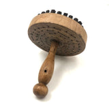 Beautiful Primitive Old Wire-sewn Round Scrub Brush