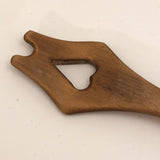 Handcarved Old Wooden Spoon with Heart Shaped Cutout Handle
