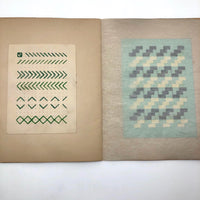 SOLD (RT) Amazing Antique Child's Album of Paper Weavings, Paper Foldings, and Sewn Drawings