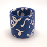 Sarah Wilton Lee Happy Blue and White Ceramic Tumbler
