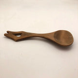 Handcarved Old Wooden Spoon with Heart Shaped Cutout Handle