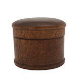 Dark Stained Round and Lidded Treen Box