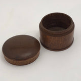 Dark Stained Round and Lidded Treen Box