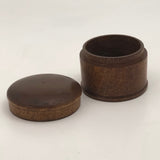 Dark Stained Round and Lidded Treen Box