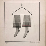 George Schneeman Signed Limited Edition Calendar Print of Hanging Stockings