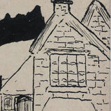 Merry Christmas Antique Hand-Drawn Postcard with Musicians