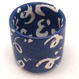 Sarah Wilton Lee Happy Blue and White Ceramic Tumbler