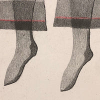 George Schneeman Signed Limited Edition Calendar Print of Hanging Stockings