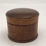 Dark Stained Round and Lidded Treen Box