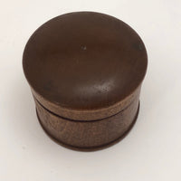 Dark Stained Round and Lidded Treen Box