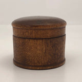 Dark Stained Round and Lidded Treen Box