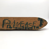 Child-made Wooden Barge with String and Nail Rails Plus Cannon!