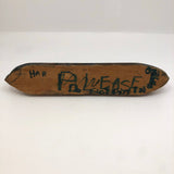 Child-made Wooden Barge with String and Nail Rails Plus Cannon!