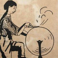 Grinding Done Here 1907 Drawn Postcard