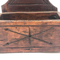 Wonderful Little Old Hand-carved Wooden Wall Box