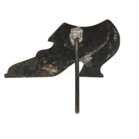 Antique Engraved Brass Shoe Silhouette Mantel Ornament