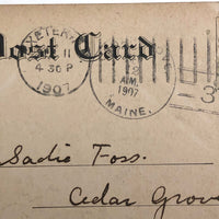 Grinding Done Here 1907 Drawn Postcard