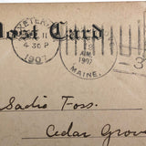 Grinding Done Here 1907 Drawn Postcard