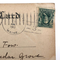 Grinding Done Here 1907 Drawn Postcard
