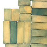 Lovely Old Bone Gambling Chips, Set Five (Green)