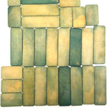 Lovely Old Bone Gambling Chips, Set Five (Green)