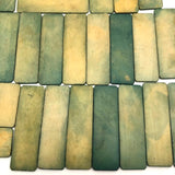 Lovely Old Bone Gambling Chips, Set Five (Green)