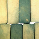 Lovely Old Bone Gambling Chips, Set Five (Green)